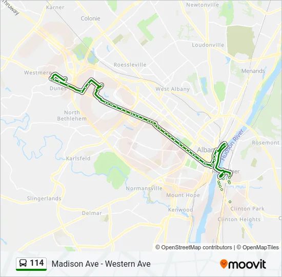 114 Bus Line Map