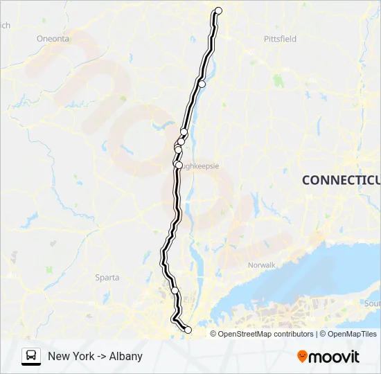 ADIRONDACK TRAILWAYS 276 Bus Line Map