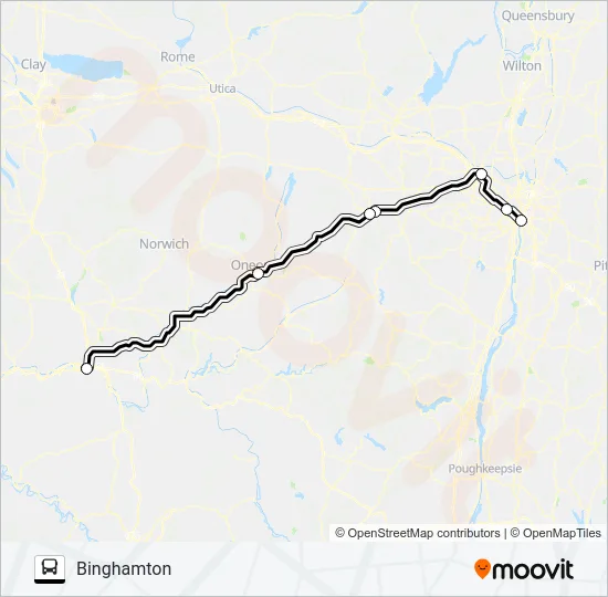 ADIRONDACK TRAILWAYS 134 Bus Line Map