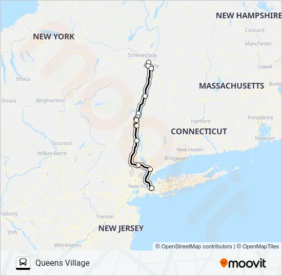 ADIRONDACK TRAILWAYS 411 Bus Line Map