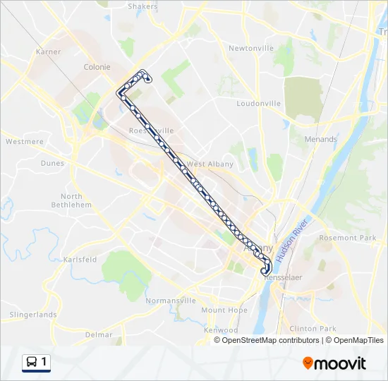 1 Bus Line Map