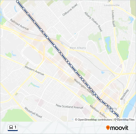 1 Bus Line Map