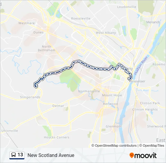 13 Bus Line Map