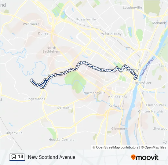 13 Bus Line Map