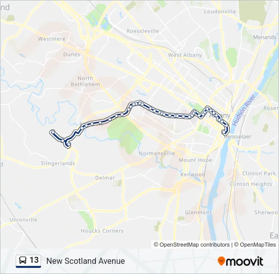 13 Bus Line Map