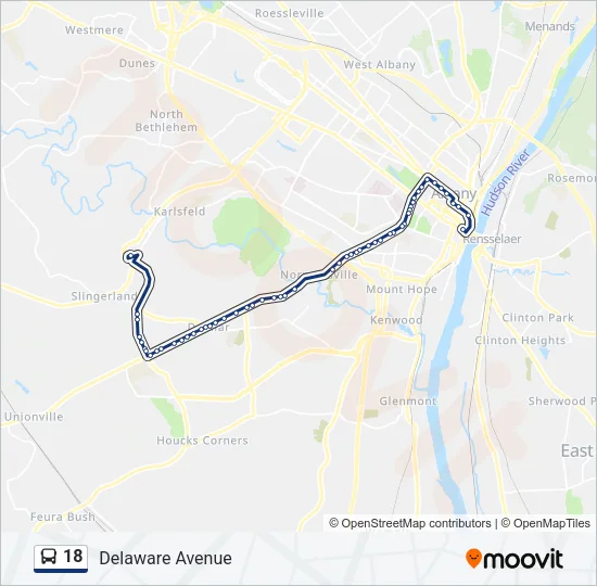 18 Bus Line Map