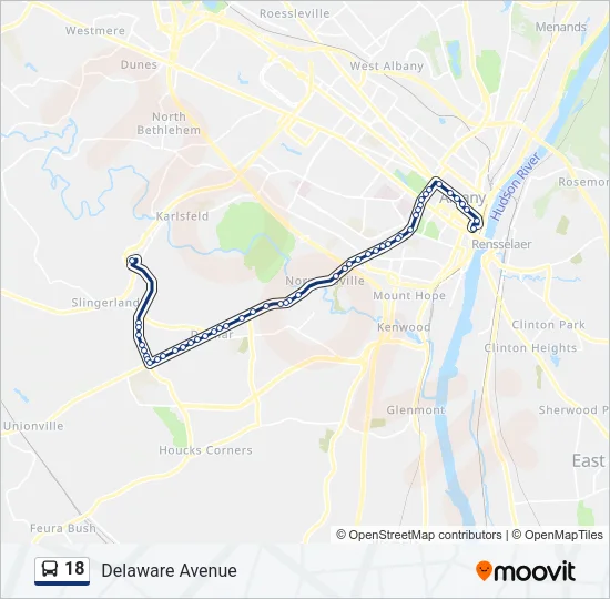 18 Bus Line Map