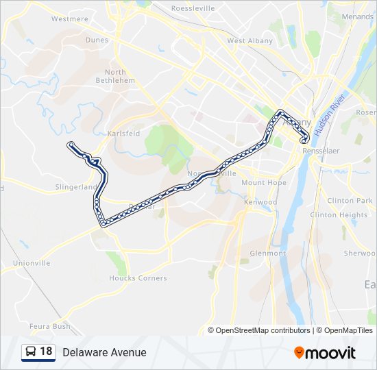 18 Bus Line Map