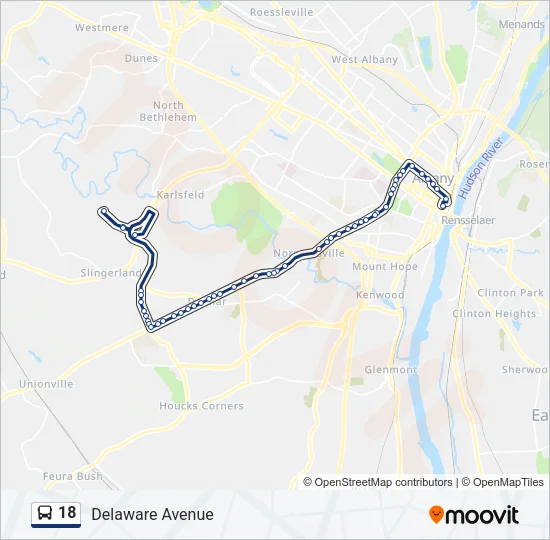 18 Bus Line Map