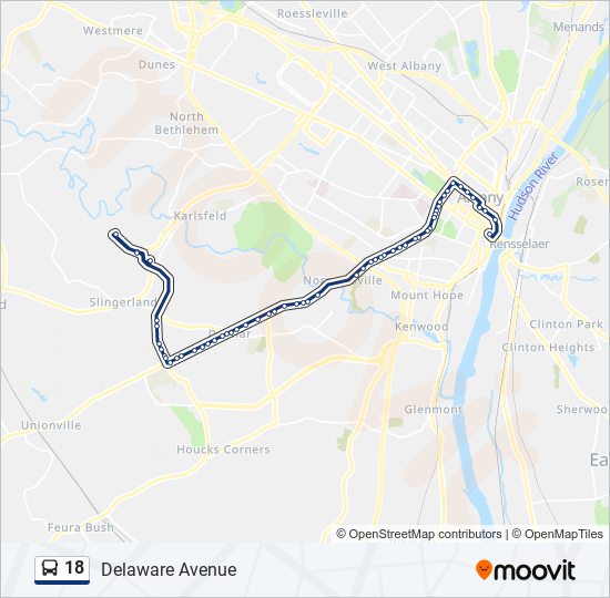 Mapa de 18 de autobús