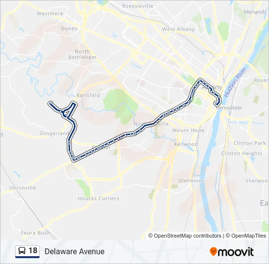18 Bus Line Map