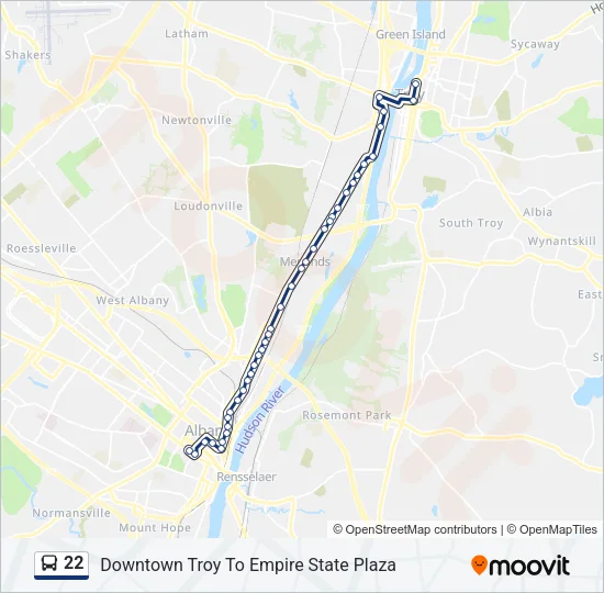 22 Bus Line Map