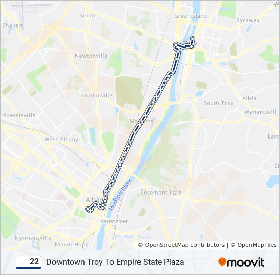 22 Route: Schedules, Stops & Maps - Downtown Troy To Empire State Plaza 