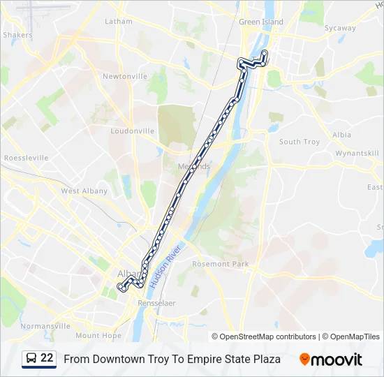 Mapa de 22 de autobús