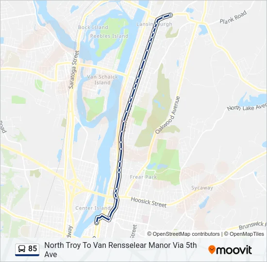 85 Bus Line Map