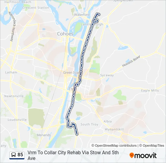 85 Bus Line Map