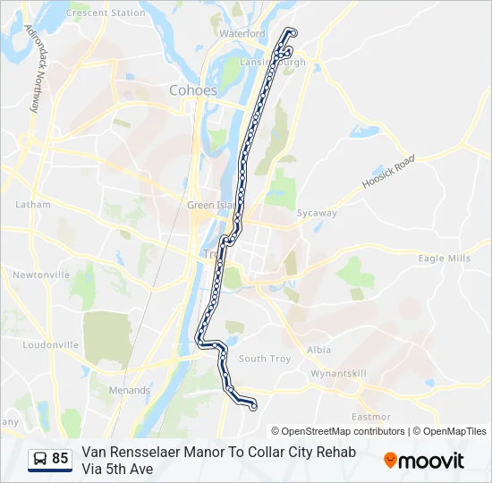 85 Bus Line Map