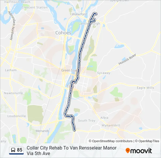 85 Bus Line Map