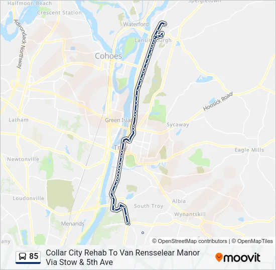 85 Bus Line Map