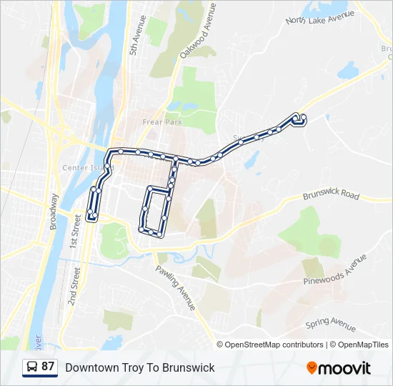 87 Bus Line Map