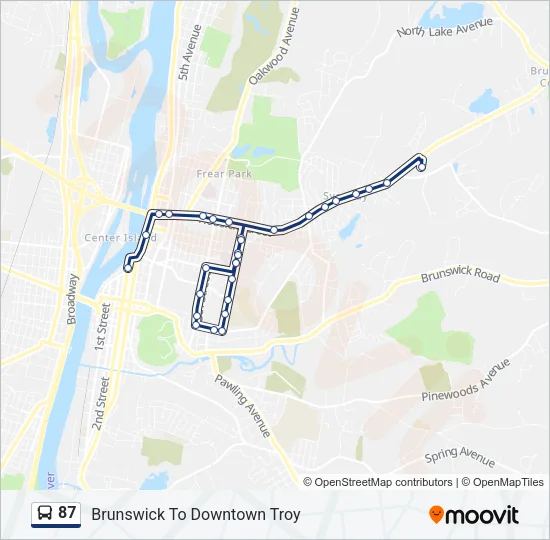 87 Bus Line Map