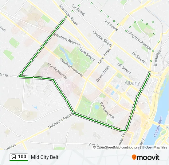 100 Bus Line Map
