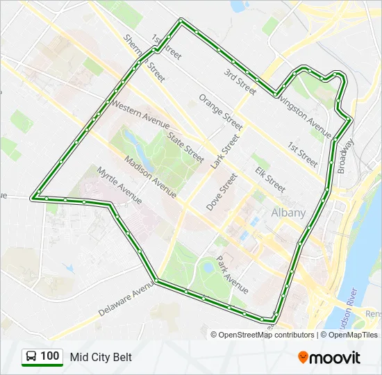 100 Bus Line Map