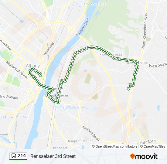 Mapa de 214 de autobús