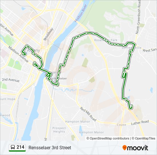 214 bus Line Map