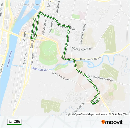 286 Bus Line Map
