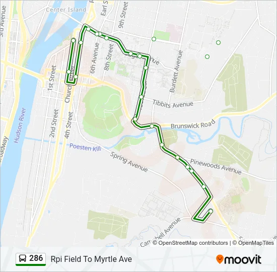 286 Bus Line Map