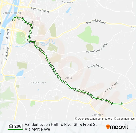 286 Bus Line Map