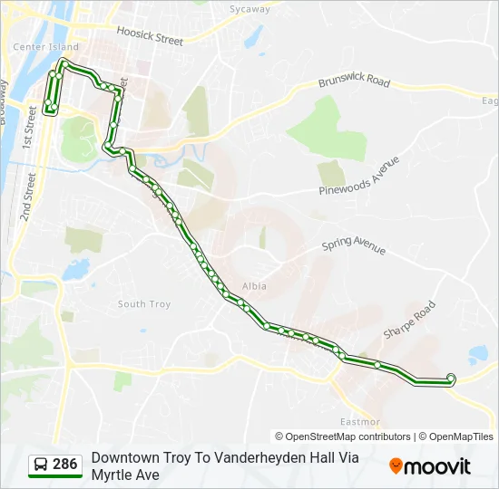 286 Bus Line Map