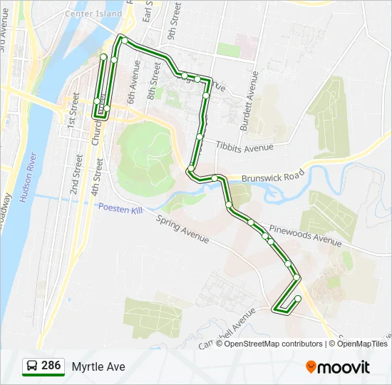 286 Bus Line Map