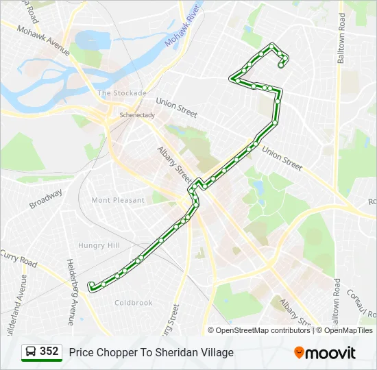352 Bus Line Map