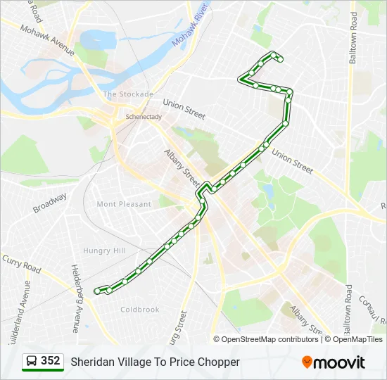 352 Bus Line Map