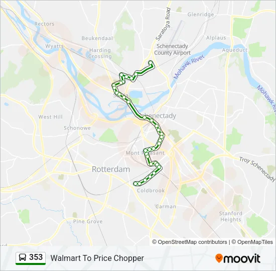 353 Bus Line Map