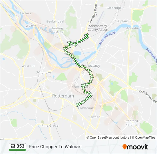 353 Bus Line Map