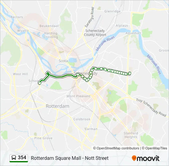 354 Bus Line Map