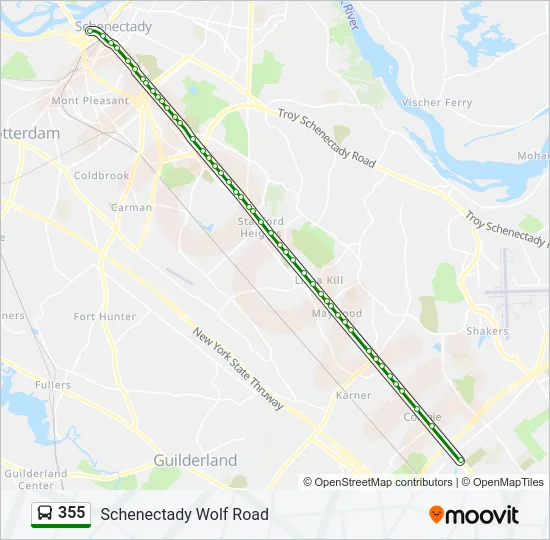 355 Bus Line Map