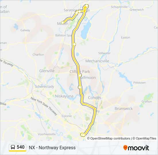 540 Bus Line Map