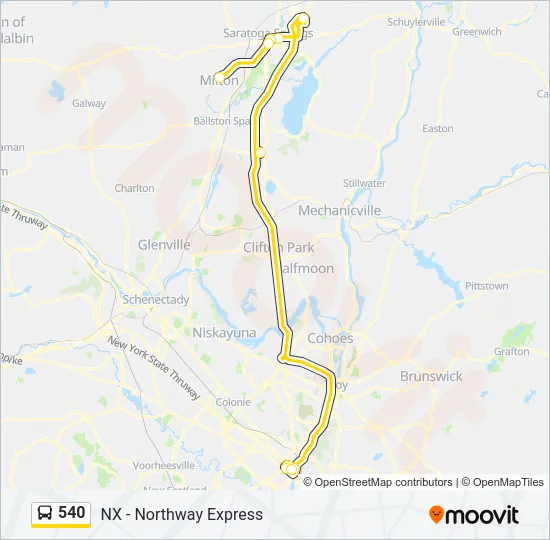 540 Bus Line Map