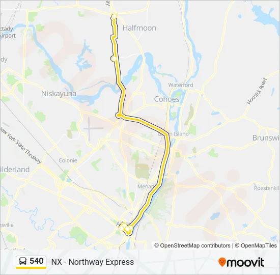 540 Bus Line Map