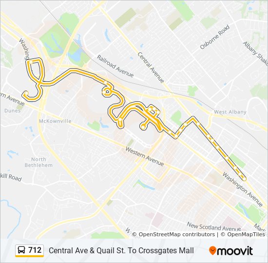 Crossgates Mall Map Pdf 712 Route: Schedules, Stops & Maps - Central Ave & Quail St. To Crossgates  Mall (Updated)