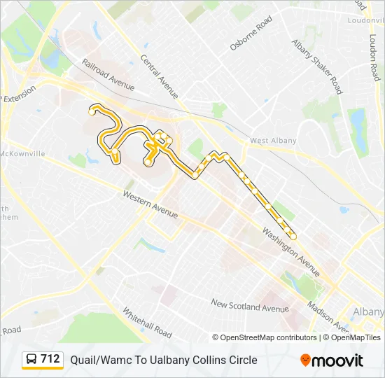 712 Bus Line Map