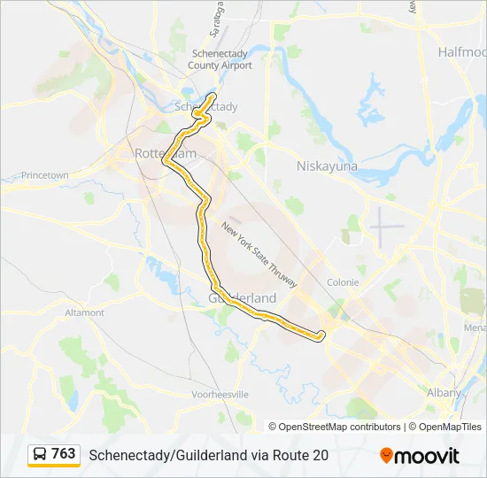 763 Bus Line Map