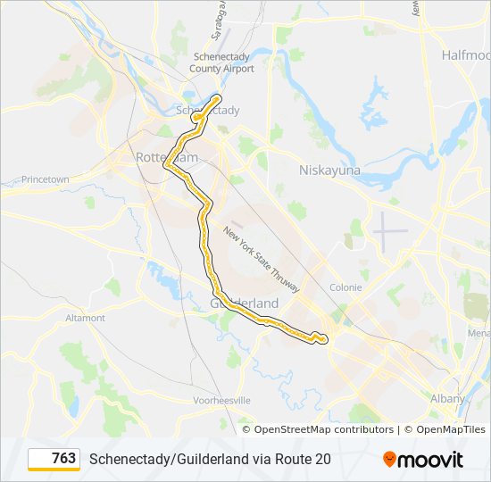 763 Route Schedules Stops Maps Guilderland To Schenectady Updated 