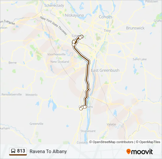 813 Bus Line Map