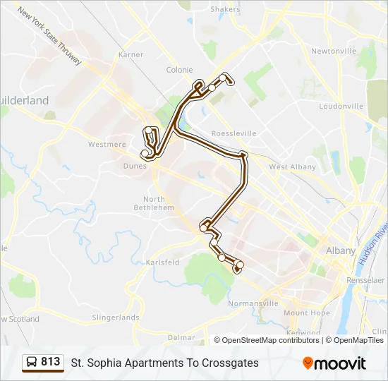 813 Bus Line Map
