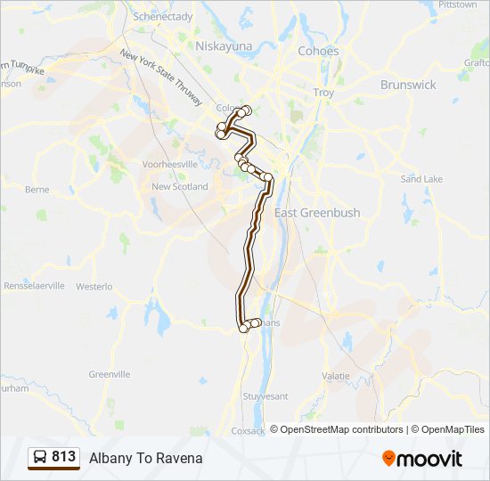 Mapa de 813 de autobús